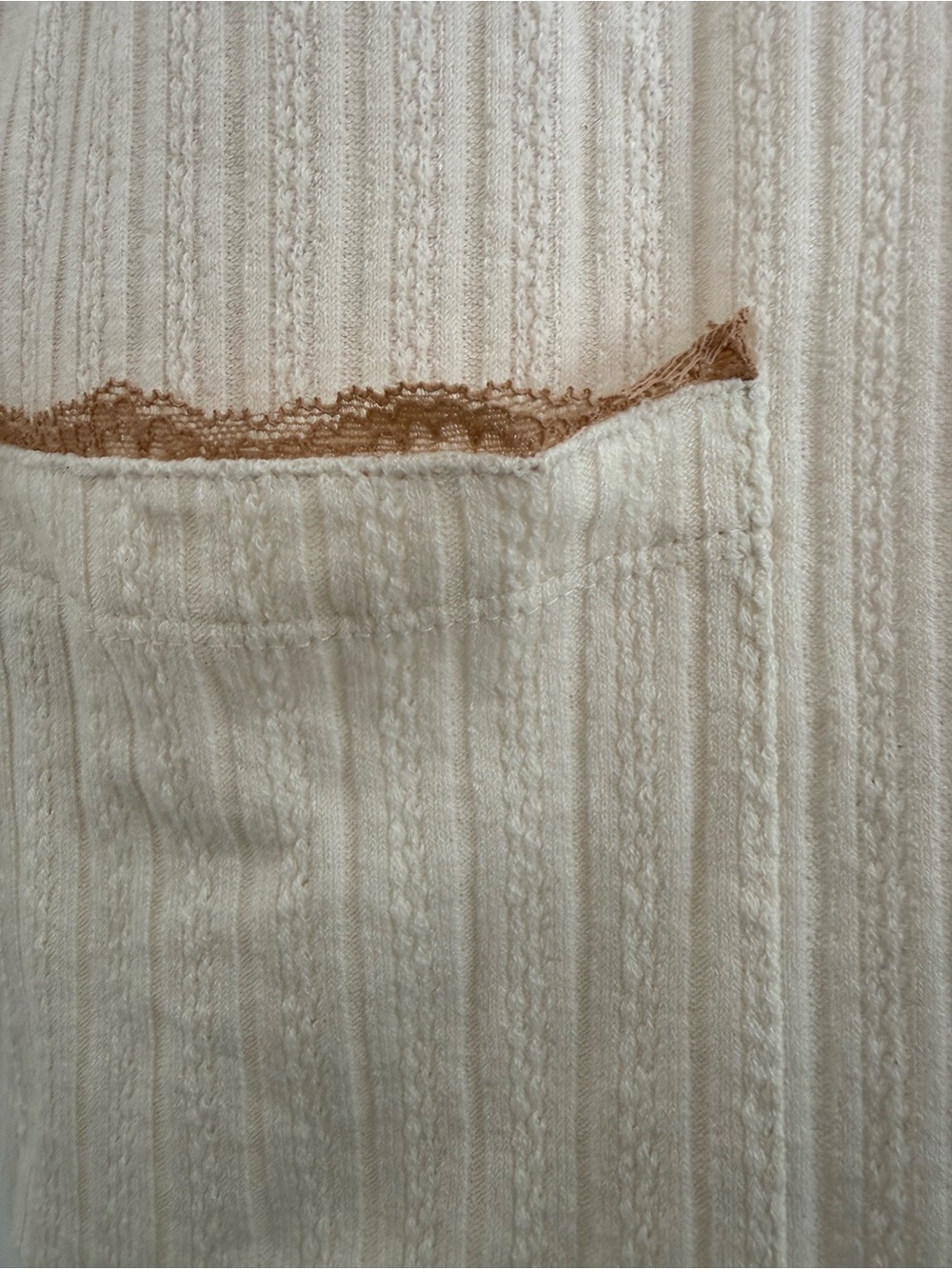 Blu Pepper Cream Open-Front Ribbed Cardigan - Picture 7 of 7
